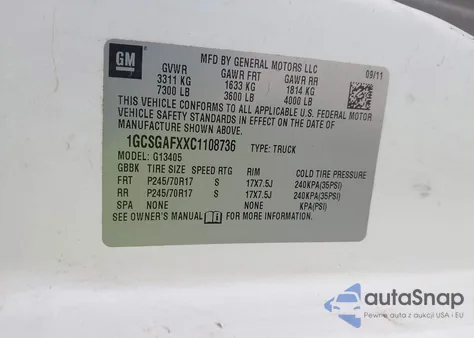 2012 Chevrolet Express 1500 Work Van from USA, damaged, VIN 1GCSGAFXXC1108736